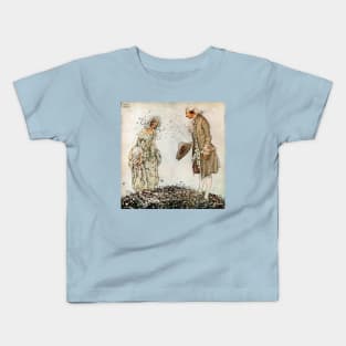 Tinka Lilifot-Goldenhair and Mister Birre - John Bauer Kids T-Shirt